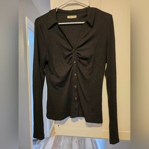 Madewell Black Button-Down Shirt